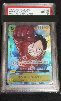 PSA 10 Luffy SR ONE PIECE Card OP07-109 Parallel 500 Years in