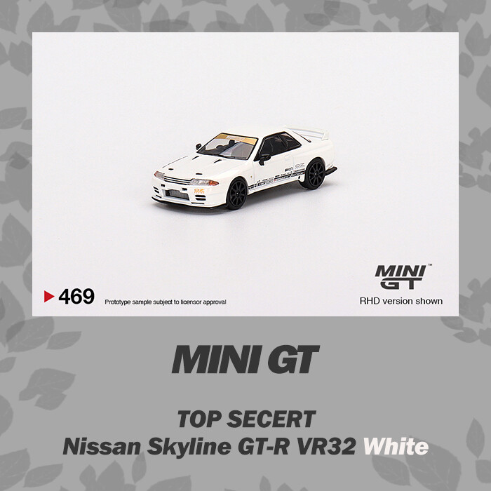 MINI GT 1:64 Model Car Skyline GT-R Vr32 Top Secret Alloy #469 RHD