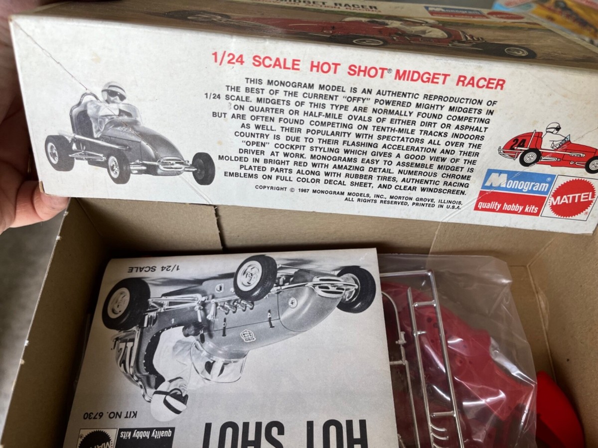 Monogram 6730 Mattel Hot Shot Midget Slot Body Racer 1:24 KIT McM