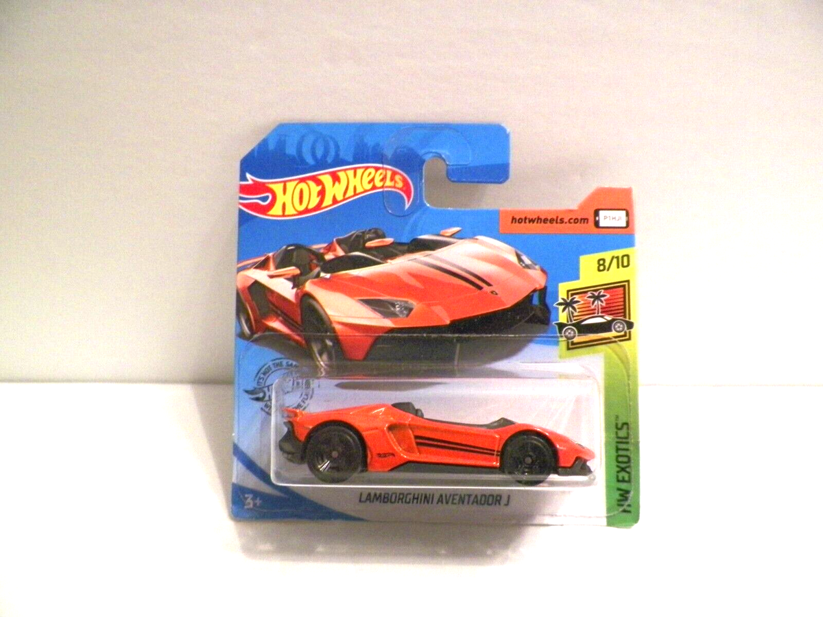 Hot Wheels HW Exotics Lamborghini Aventador J Short Card Orange | eBay
