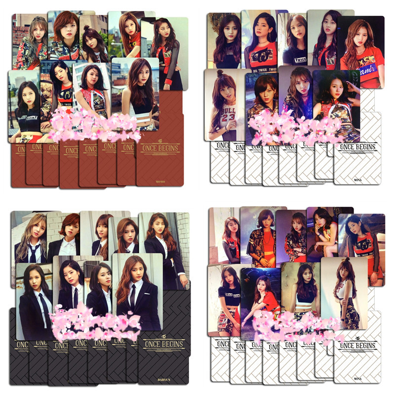 Kpop TWICE ONCE BEGINS Album Photo Card Self Made Autograph