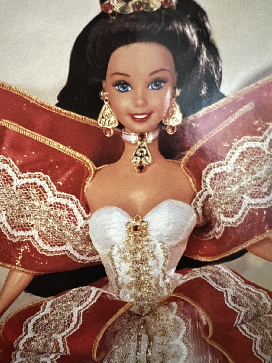 Error On Box. 1997 10th Anniversary Holiday Barbie Rare Mistake
