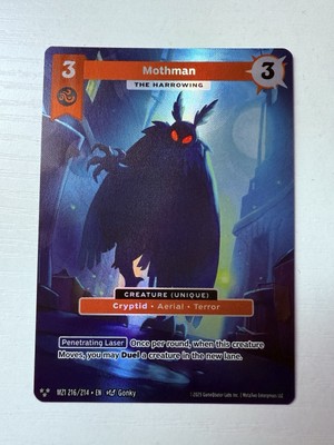MetaZoo TCG 2025 MOTHMAN Alternate Art - 216/214 3 Star Rare | eBay