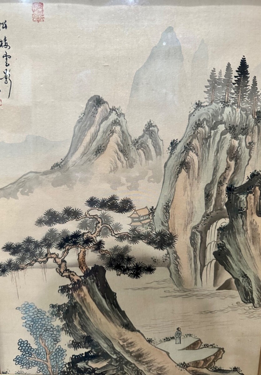中国絵画 山道 Old Chinese painting 中国絵画 山道 Old Chinese