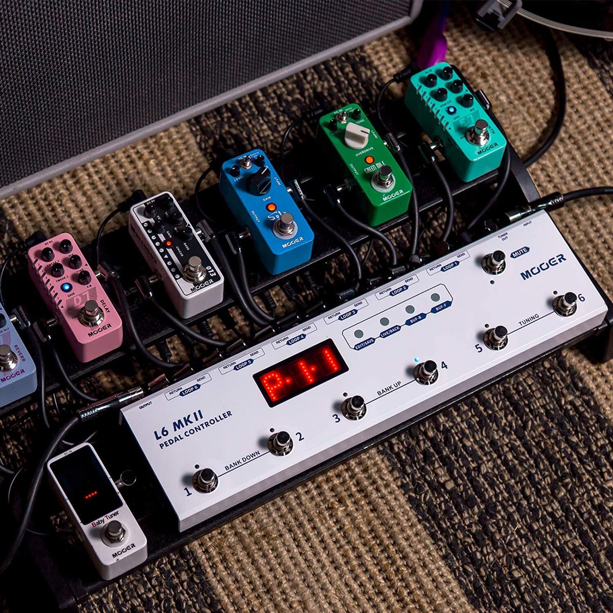MOOER Pedal Controller L6 MKII Programmable Loop Switcher 6 Loops