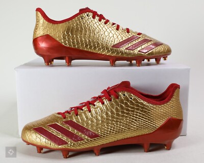 Adidas Adizero 5-Star 6.0 Gold Red Snakeskin Football Cleats Size