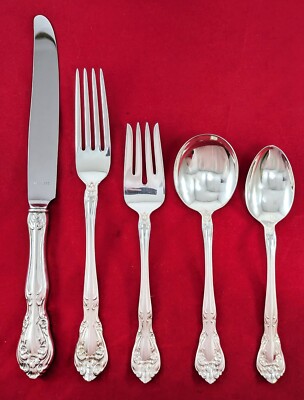 Alvin CHATEAU ROSE Sterling Silver Flatware Set 66pcs, Service for