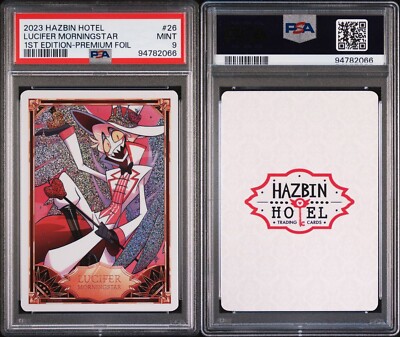 LUCIFER 26/50 - Hazbin Hotel 1st Edition Trading Card White Holo