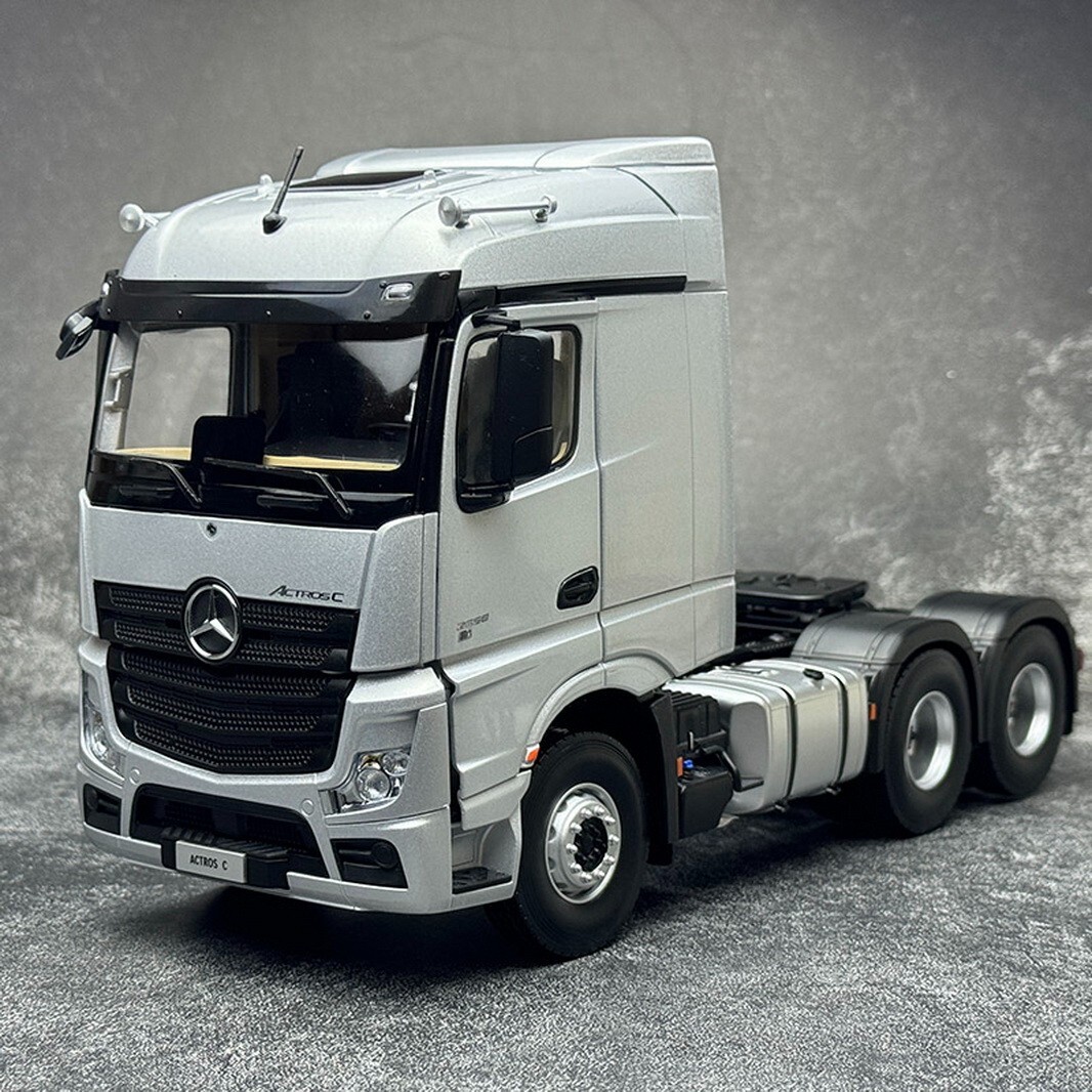 1/24 Scale Mercedes Benz Actros C Silver Truck Tractor Diecast