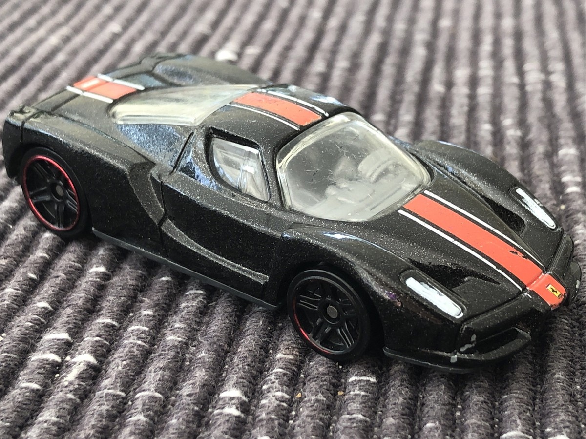 Hot Wheels Enzo Ferrari Black/Orange Stripe 1:64 Diecast Vintage