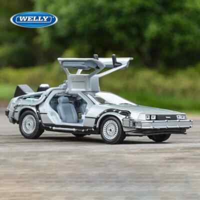WELLY 1:24 Alloy Model Car DMC-12 delorean back to the future Time