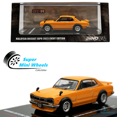 INNO64 1:64 Nissan Skyline 2000 GT-R KPGC10 (Orange) Malaysia EXPO