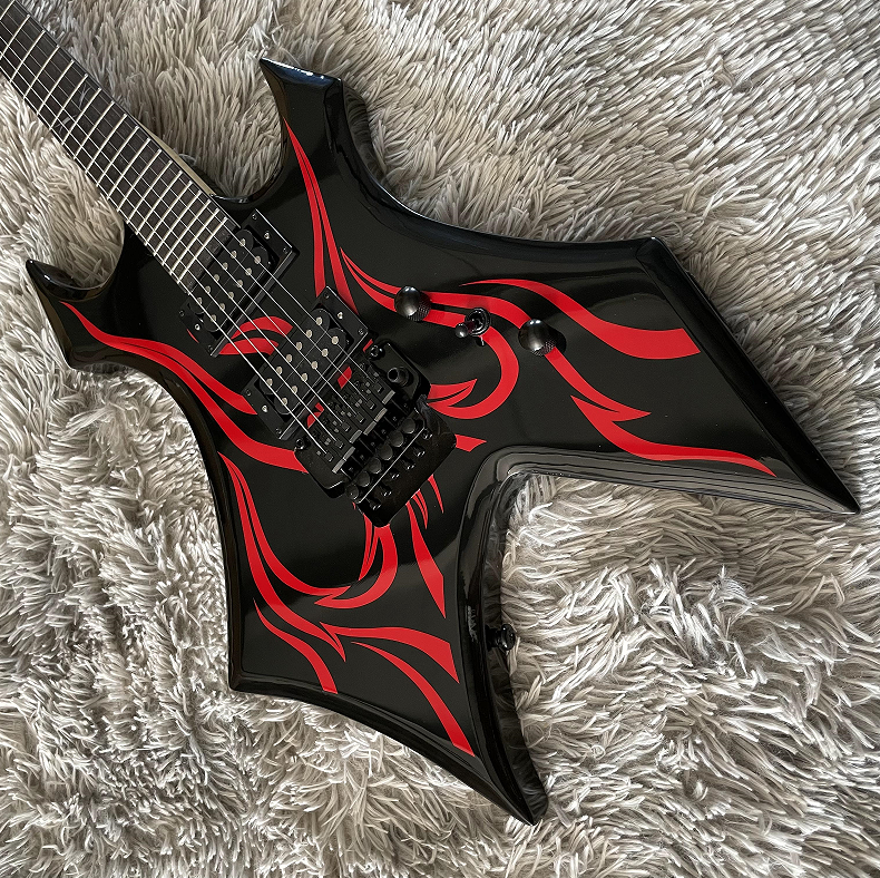 Electric Guitar Warlock Kerry Black Allotype HH Pickups Tremolo