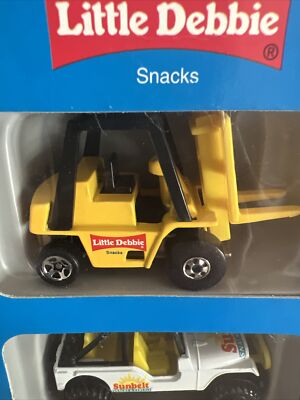 1996 Hot Wheels Little Debbie 3 Pack Series 2 Forklift,Jeep, and