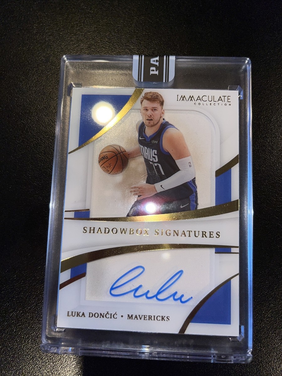 2020-21 Panini Immaculate Luka Doncic Auto 1/1 Black Box On Card