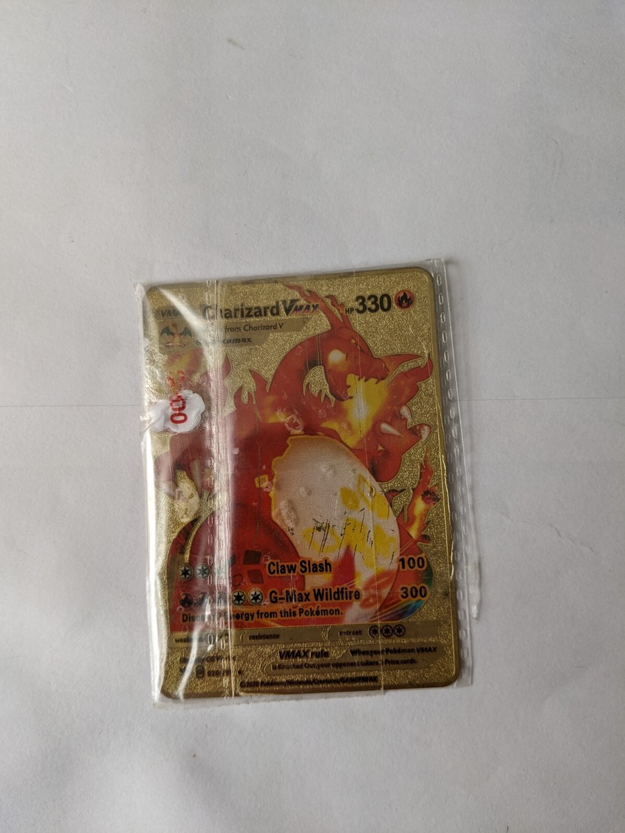 Charizard VMAX Gold Metal Card Pokémon HP 330 | eBay