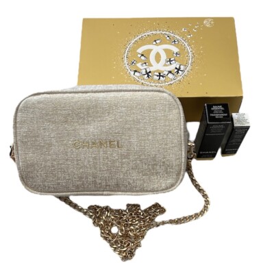 NEW Chanel Crossbody Bag Holiday 2023 Beauty Cosmetic Bag Ivory