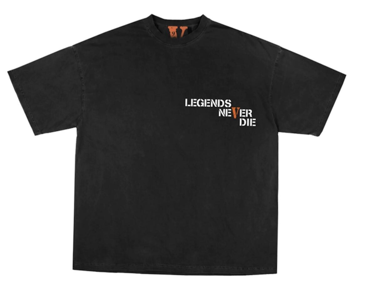 VLONE x Juice Wrld Legends Never Die T-Shirt Sz Large Black Orange