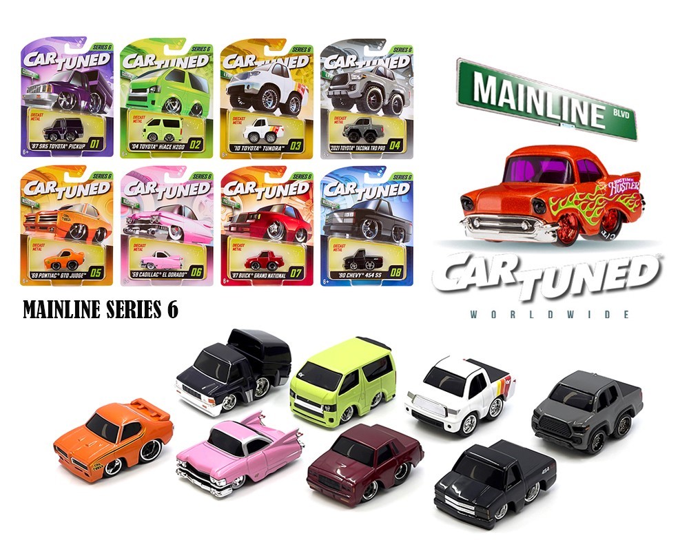2025 CarTuned 1:64 Series 6 Mainline Assortment 8 Car Set, 592631