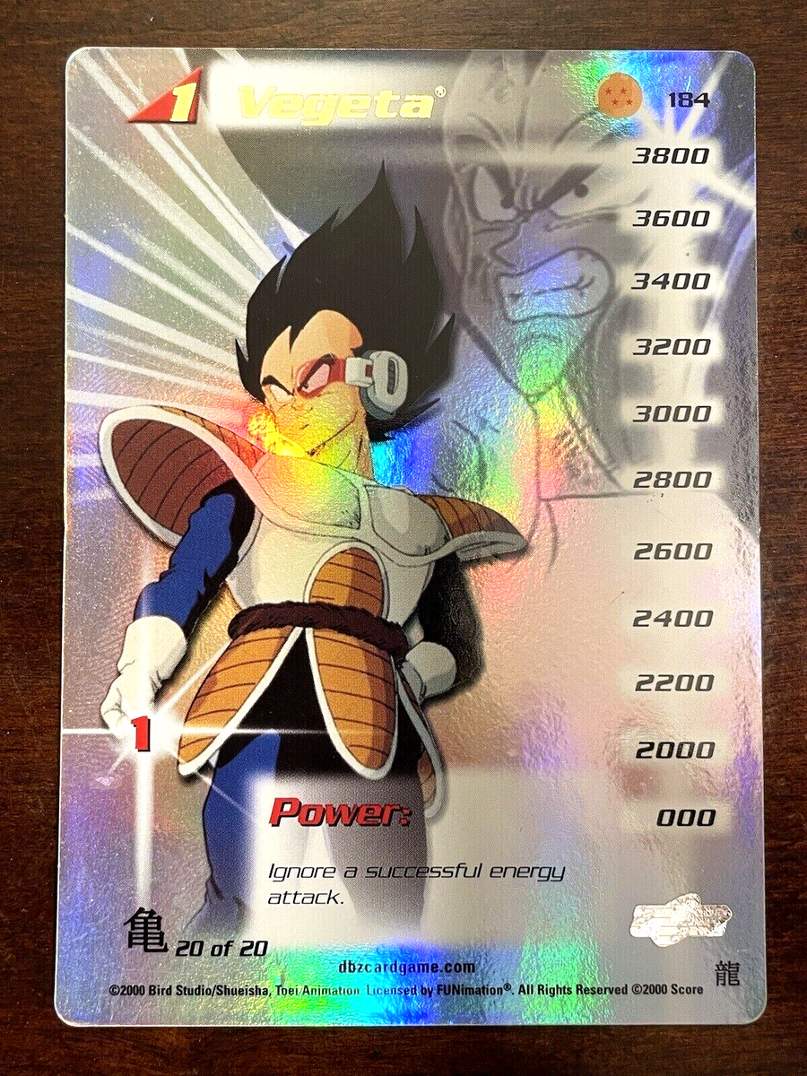 Vegeta UNLIMITED Hi-Tech HOLO FOIL Rare 184 LV1 DBZ TCG Dragon