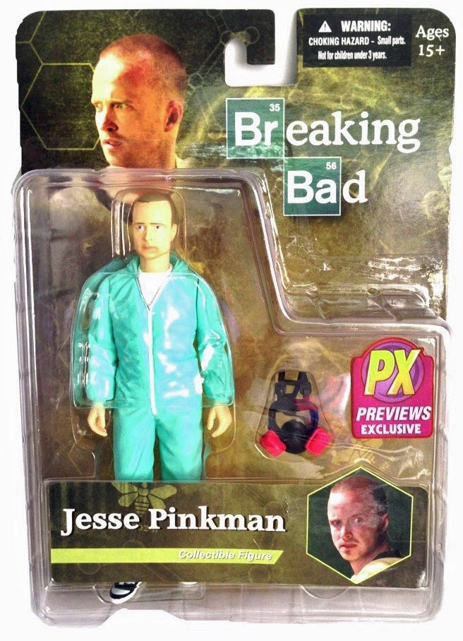 MEZCO TOYZ BREAKING BAD JESSE PINKMAN BLUE HAZMAT SUIT 6-INCH
