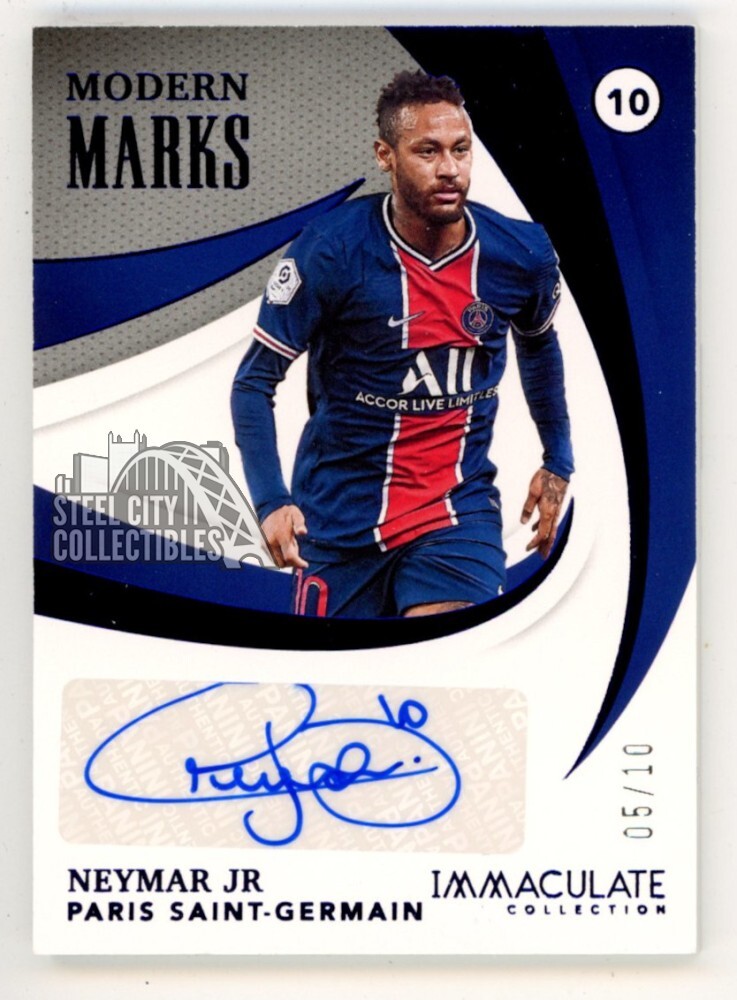 Neymar Jr 2021 Panini Immaculate Modern Marks Autograph Card 05/10