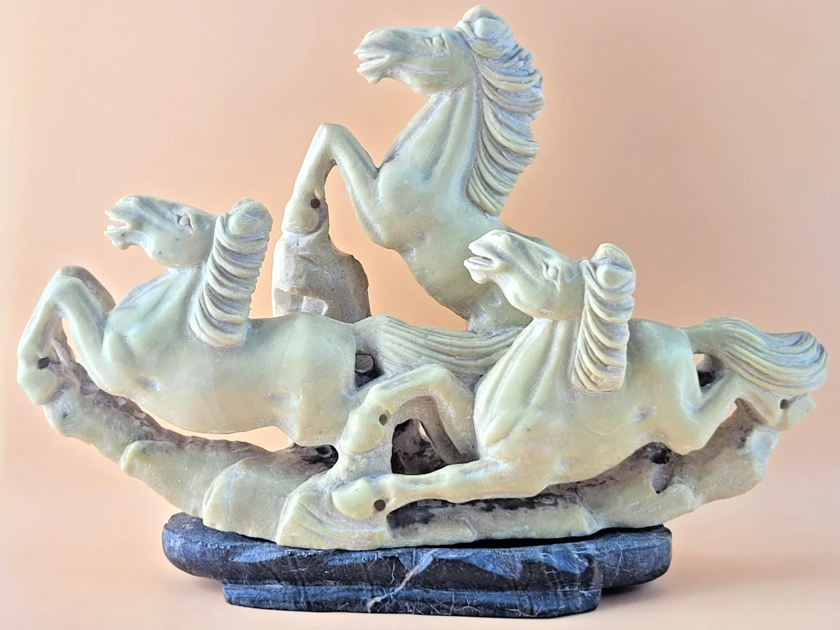 马复古原始玉石古董中国雕塑、雕像| eBay