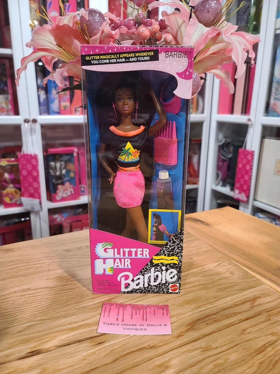 NEW & VERY RARE! 1993 GLITTER HAIR BARBIE AFRICAN AMERICAN! | eBay