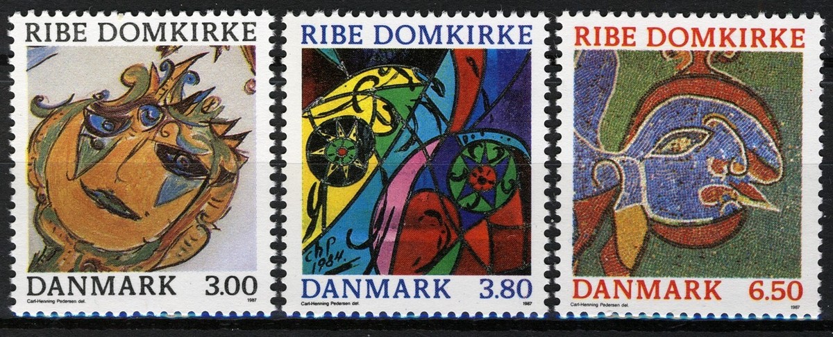 Denmark 1987, Completion Artistic Design Ribe Cathedral set MNH