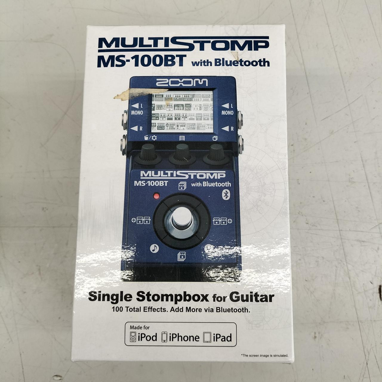 ZOOM MS-100BT MULTI STOMP with Bluetooth Guitar Multi Effect Pedal