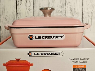 Le Creuset Signature Cocotte Square Shell Pink 24cm 9.5