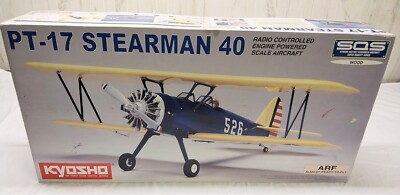 KYOSHO PT 17 STEARMAN 40 R/C AIRPLANE ARF BALSA 49.5 WS VINTAGE