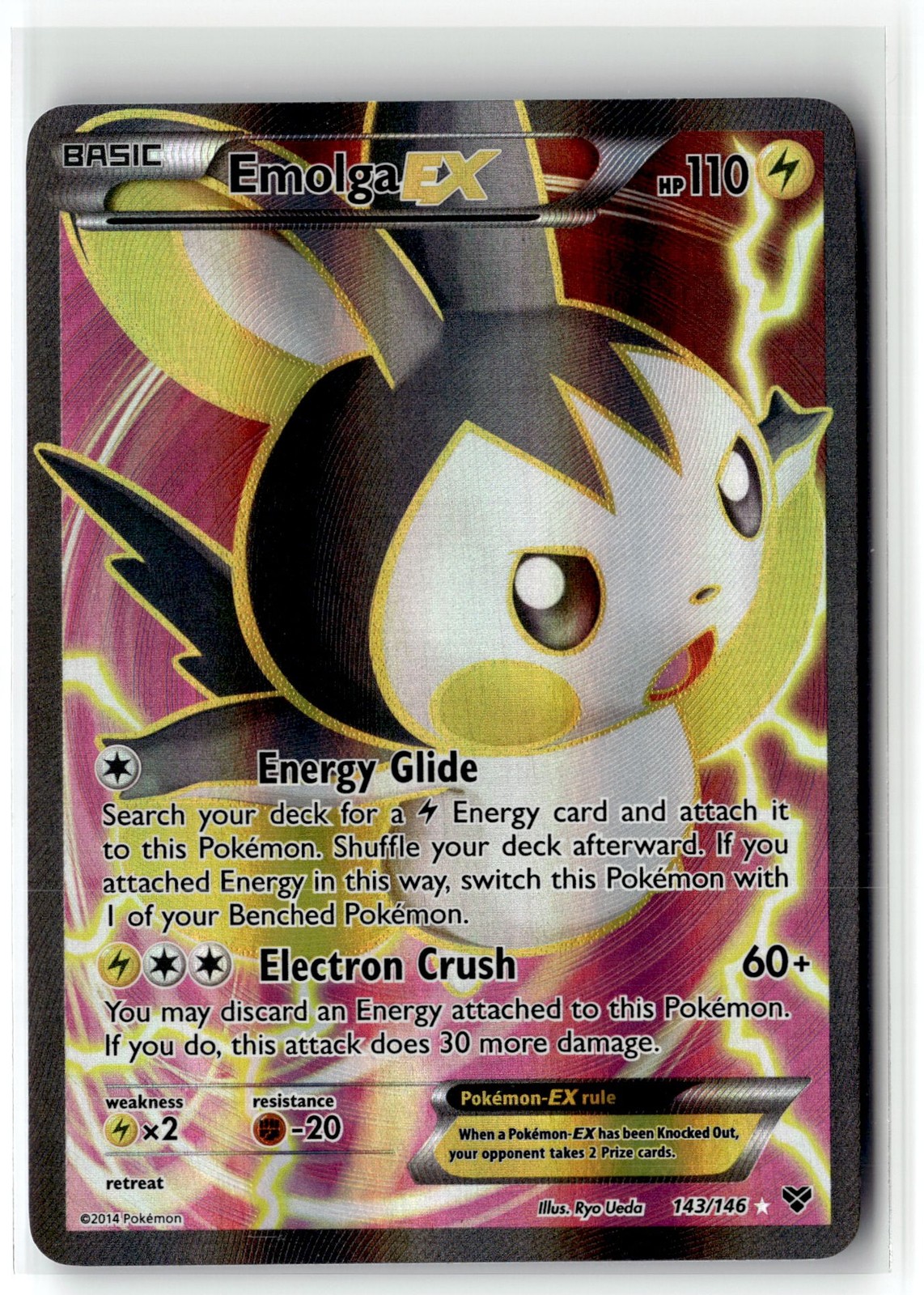 Emolga ex 2014 XY #143/146 Holo (Full Art) Price Guide - Sports