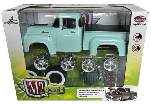 M2 MACHINES 1956 FORD F-100 PICK UP TRUCK MOONEYES 1/24 YELLOW
