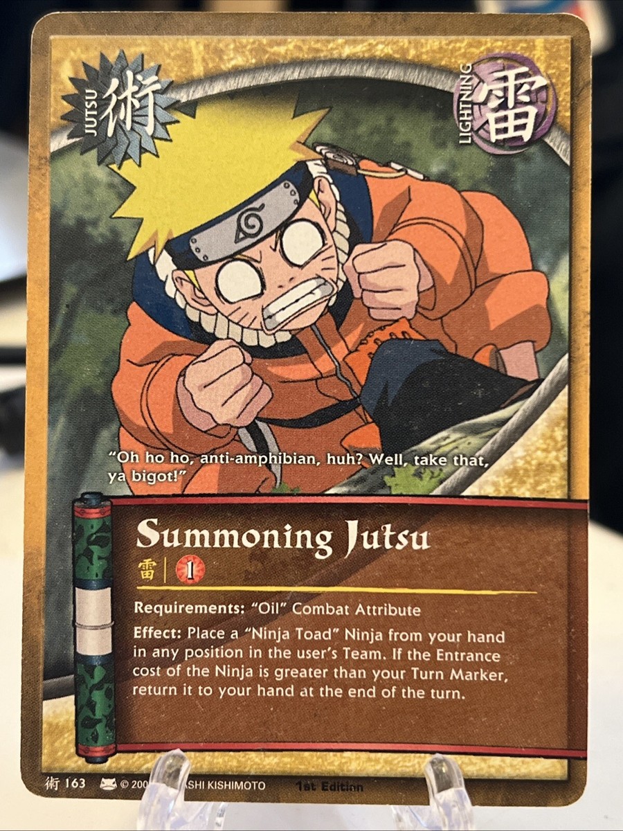 Naruto CCG 1X Summoning Jutsu 163 1st Edition Lightning Jutsu | eBay