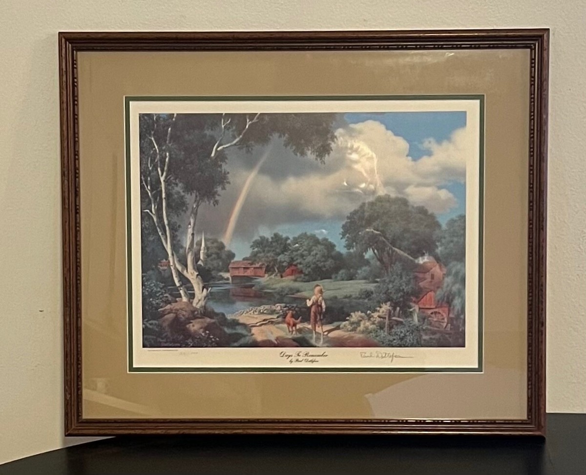 Vintage Paul Detlefsen RARE Signed Numbered 20/1000 Print 'Days To