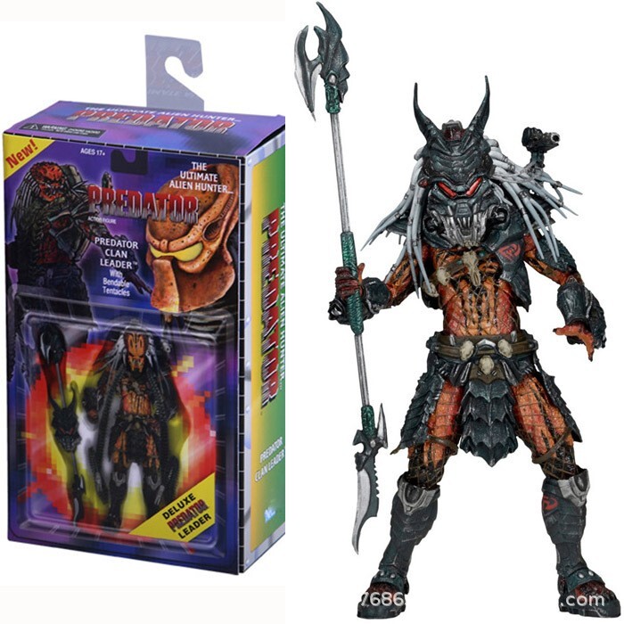 NECA Predator Kenner Deluxe Clan Leader Action Figure PVC Model