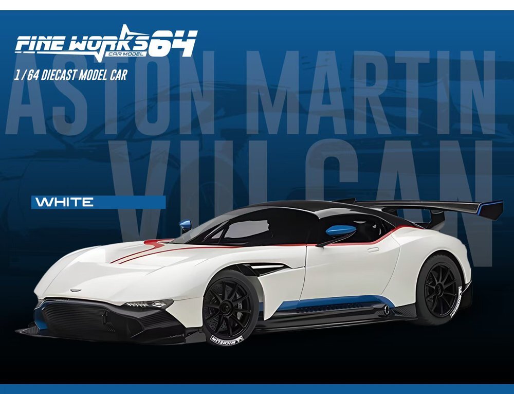 1:64 Fine Works Aston Martin Vulcan Diecast Models Toys Opening