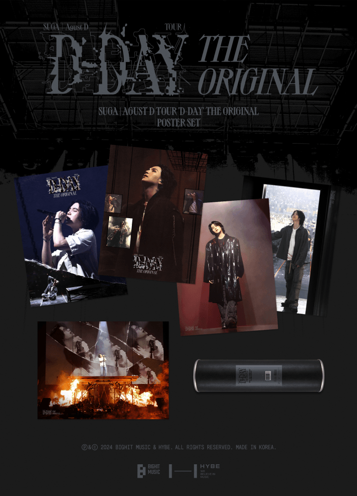 BTS-SUGA | AGUST D TOUR 'D-DAY' THE ORIGINAL POSTER SET | eBay