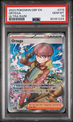 2023 Pokemon OBF EN Ortega Ultra Rare Full Art Holo #219 PSA 10