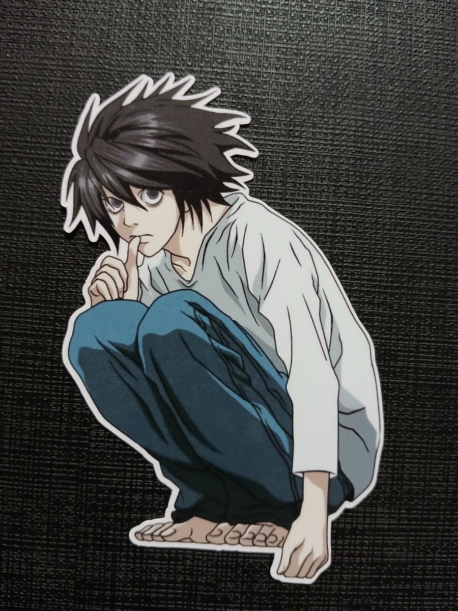 L Lawliet from Death Note Glossy Sticker Anime Waterproof! | eBay UK