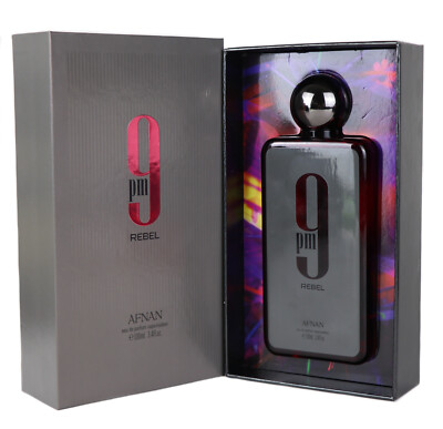 9 PM Rebel by Afnan 100 ml 3.4 fl.oz Eau De Parfum Natural Spray
