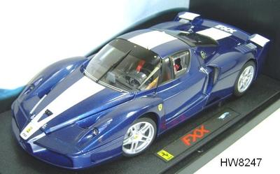 FERRARI FXX RACE CAR BLUE by HOT WHEELS ELITE EDITION 1:18 FREE