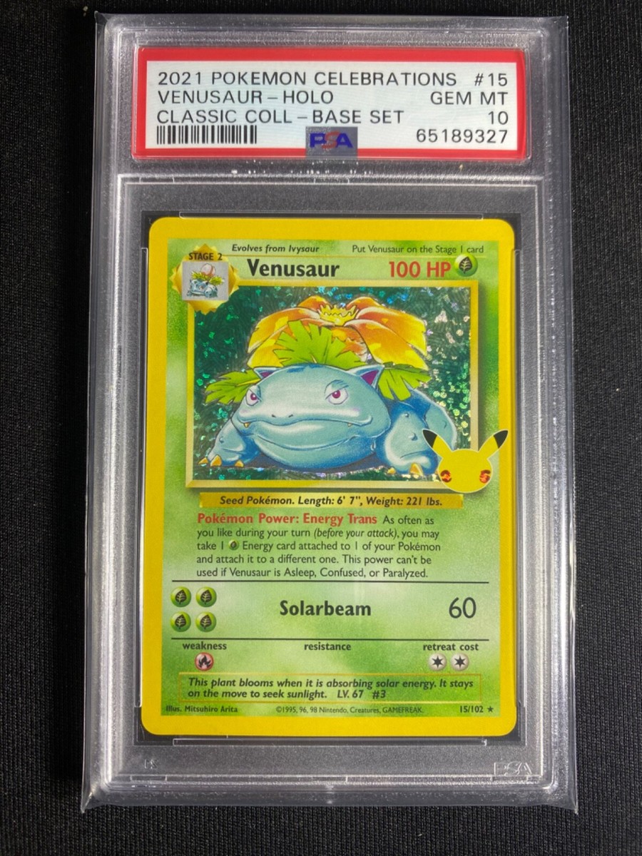 2021 Pokemon Celebrations 25th ANNIVERSARY Venusaur Holo #15 PSA