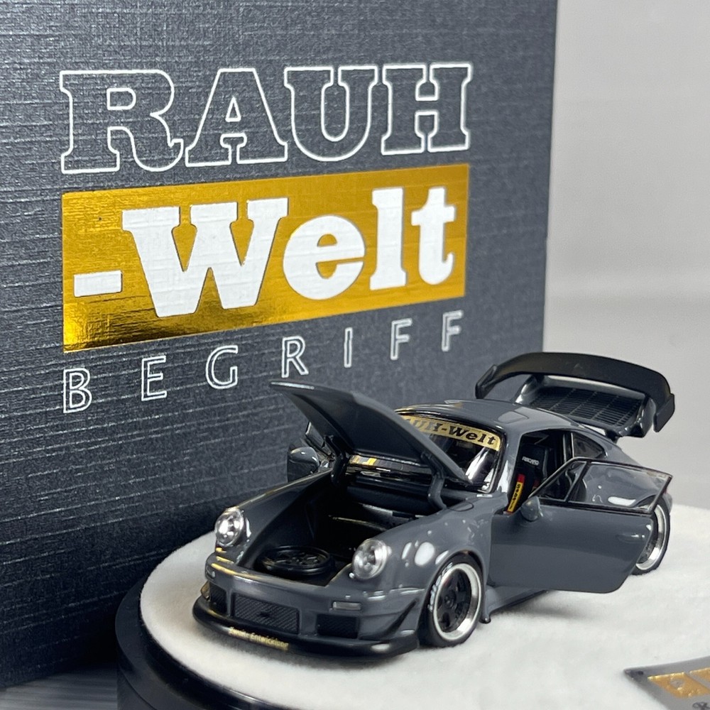 1/64 PGM Porsche 911 RWB 930 Cement Grey Luxury Version Round base
