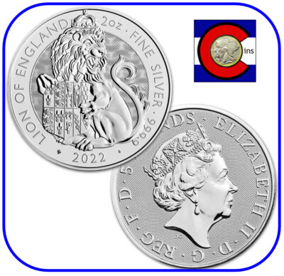 Tudor Beasts Lion of England 5oz Silver