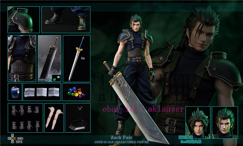 Gametoys Gt-005 1/6 Zack Fair Action Figure Toy Model In Stock | eBay