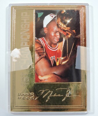 1996 Upper Deck 22 kt Gold Michael Jordan First 1st Championship