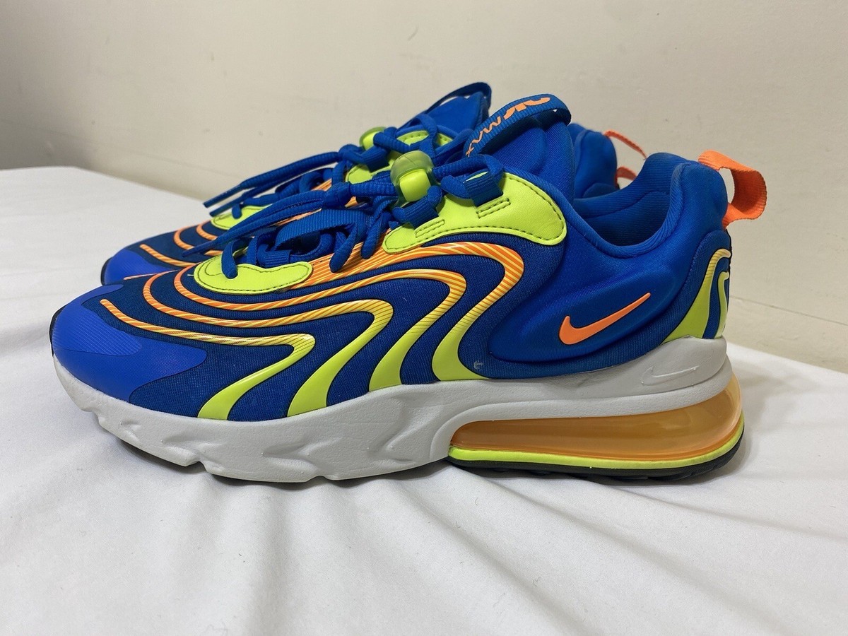 Nike Air Max 270 React ENG Solar Blue Volt Orange CD0113-401 Men's