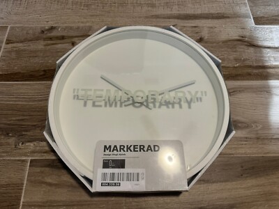 IKEA X Virgil Abloh MARKERA Wall Clock - White for sale online | eBay
